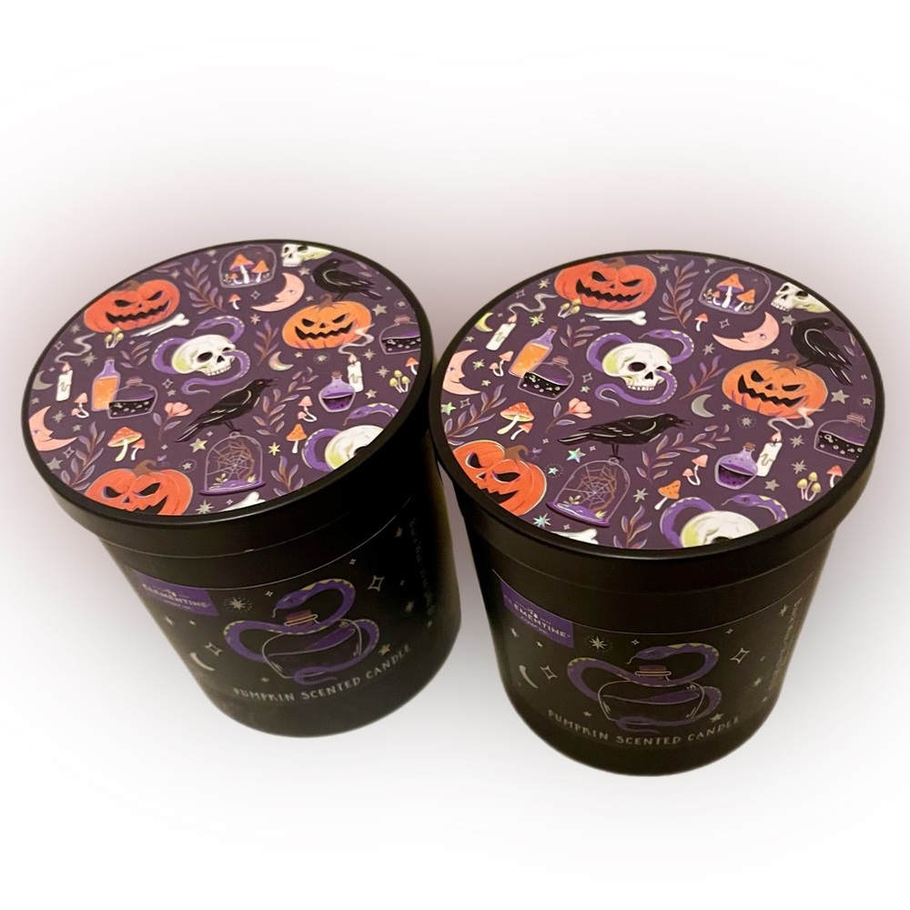 NWT! 🎃 CLEMENTINE 10 Oz. Pumpkin / Skulls Halloween  Jar Candle w/Decorative Lid - Picture 5 of 5